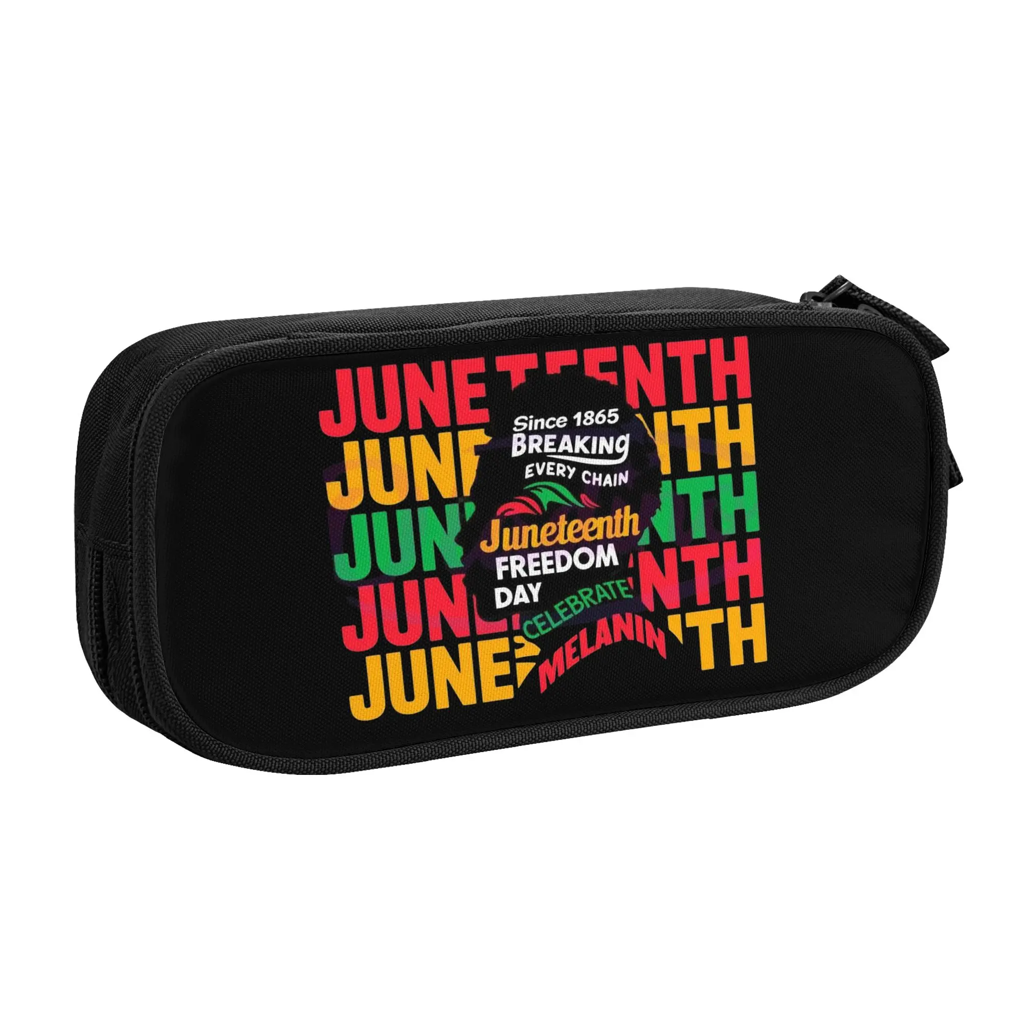 Cute Black People Power Juneteenth Freedom Day Pencil Case for Boy Girl Large Capacity  Pencil Bag School Supplies