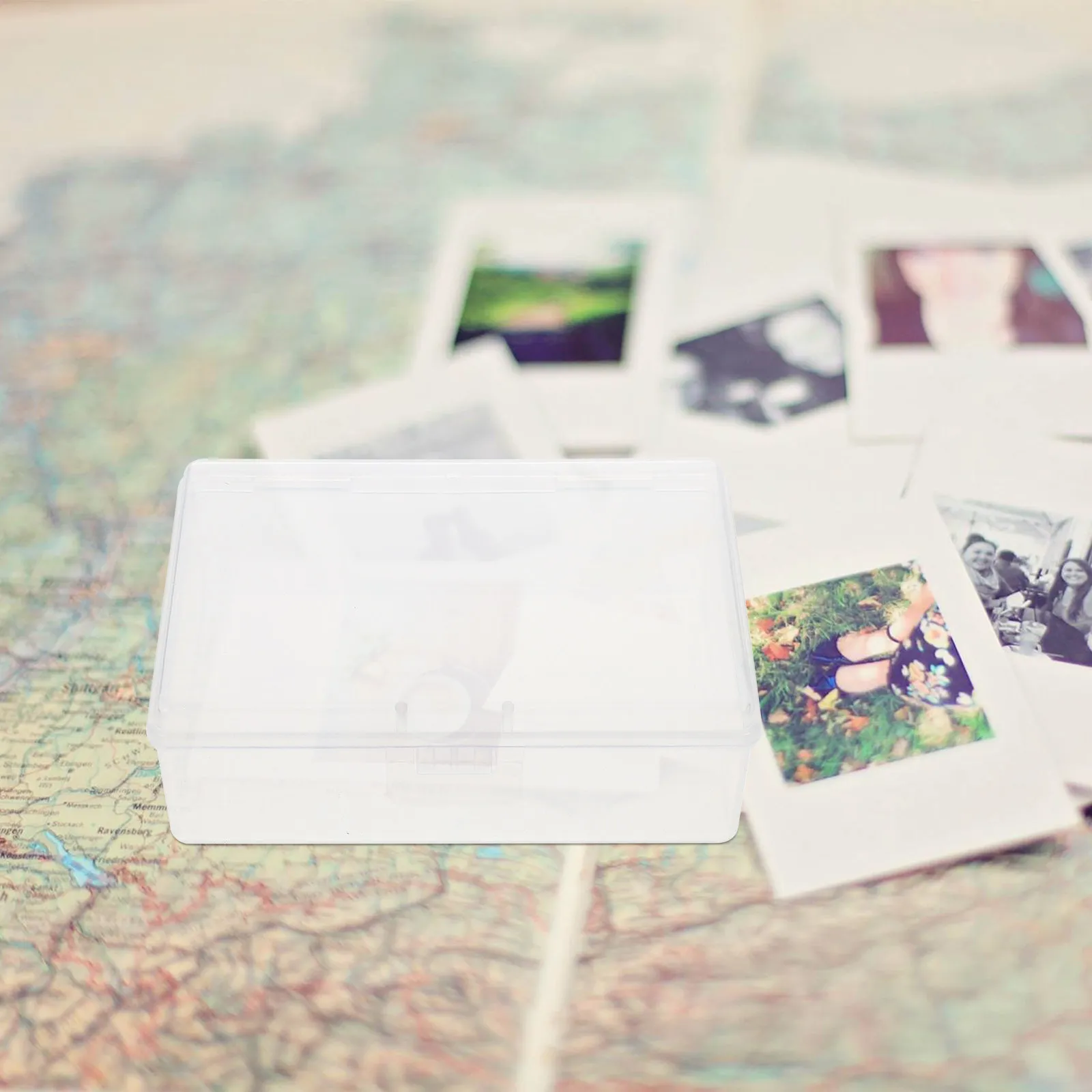 

10Pcs Card Storage Box High-Quality ABS Clear Transparent Multi-Function Business Card Case Portable Organizer