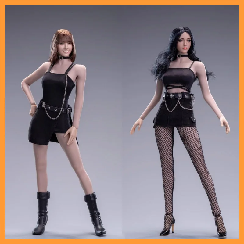 

1/6 Scale 3S006A Sexy Black Chain Camisole Shorts Female Soldiers Clothing Set Fit 12inch Action Figure Model Toys