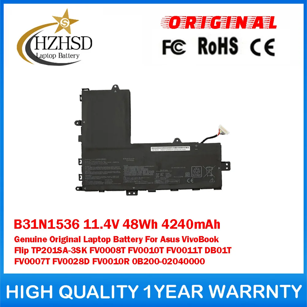 

B31N1536 11.4V 48Wh 4240mAh Оригинальная батарея для ноутбука Asus VivoBook Flip TP201SA-3SK FV0008T FV0010T FV0028D FV0010R