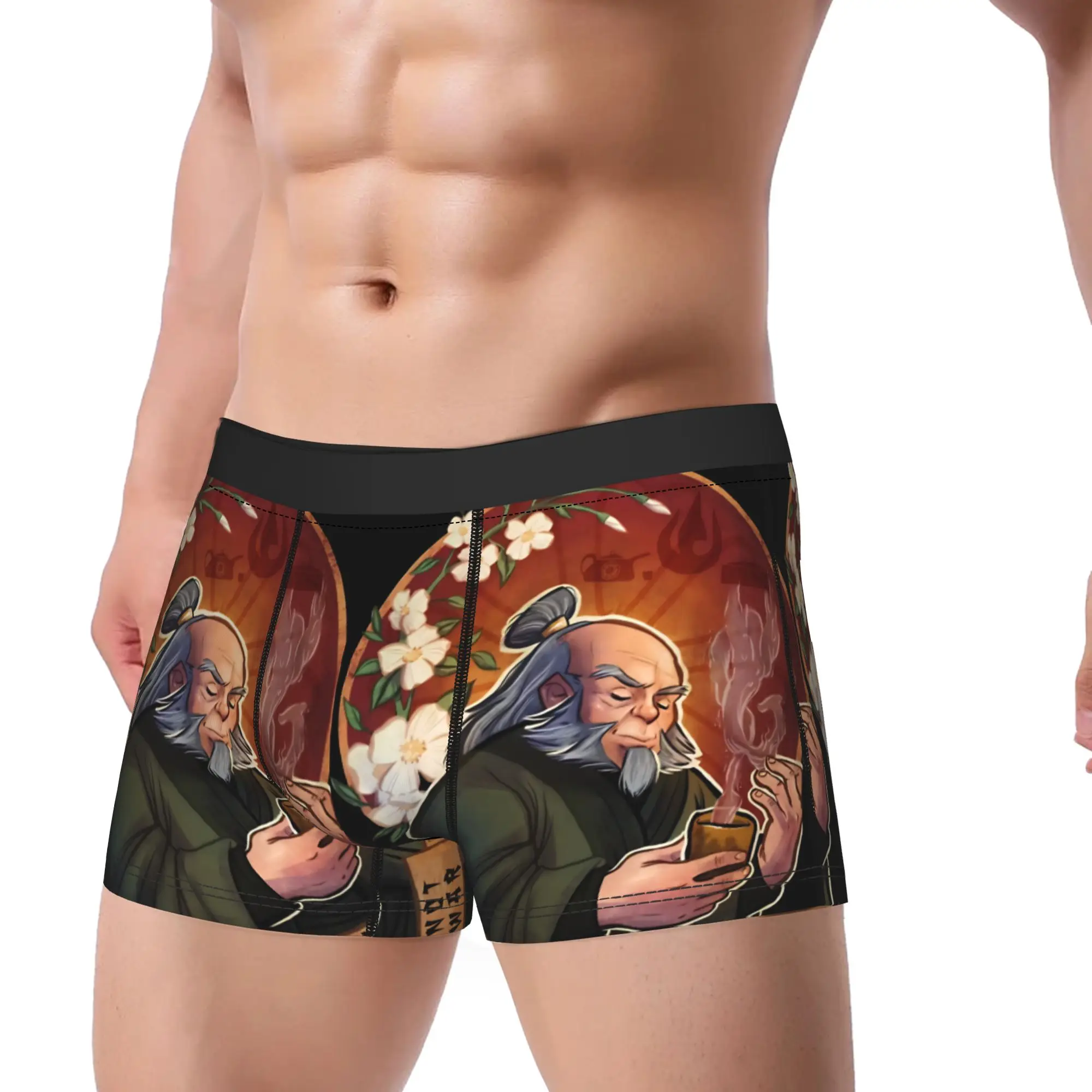 Uncle Iroh Avatars Make Tea Not War Avatars Airbender Underwear Men Boxer Brief Classic Boxershorts Quality Plus Size Panties