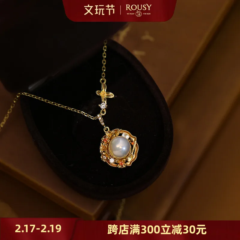 

"Osmanthus · Tangyuan" Original Design Vintage Natural Pearl Sterling Silver Necklace