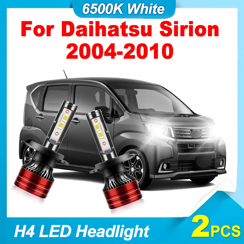

2PCS H4 Headlight High Lumens Lamps Led Brightest Upgraded Auto Lights 120W Canbus No Error 12V For Daihatsu Sirion 2004-2010