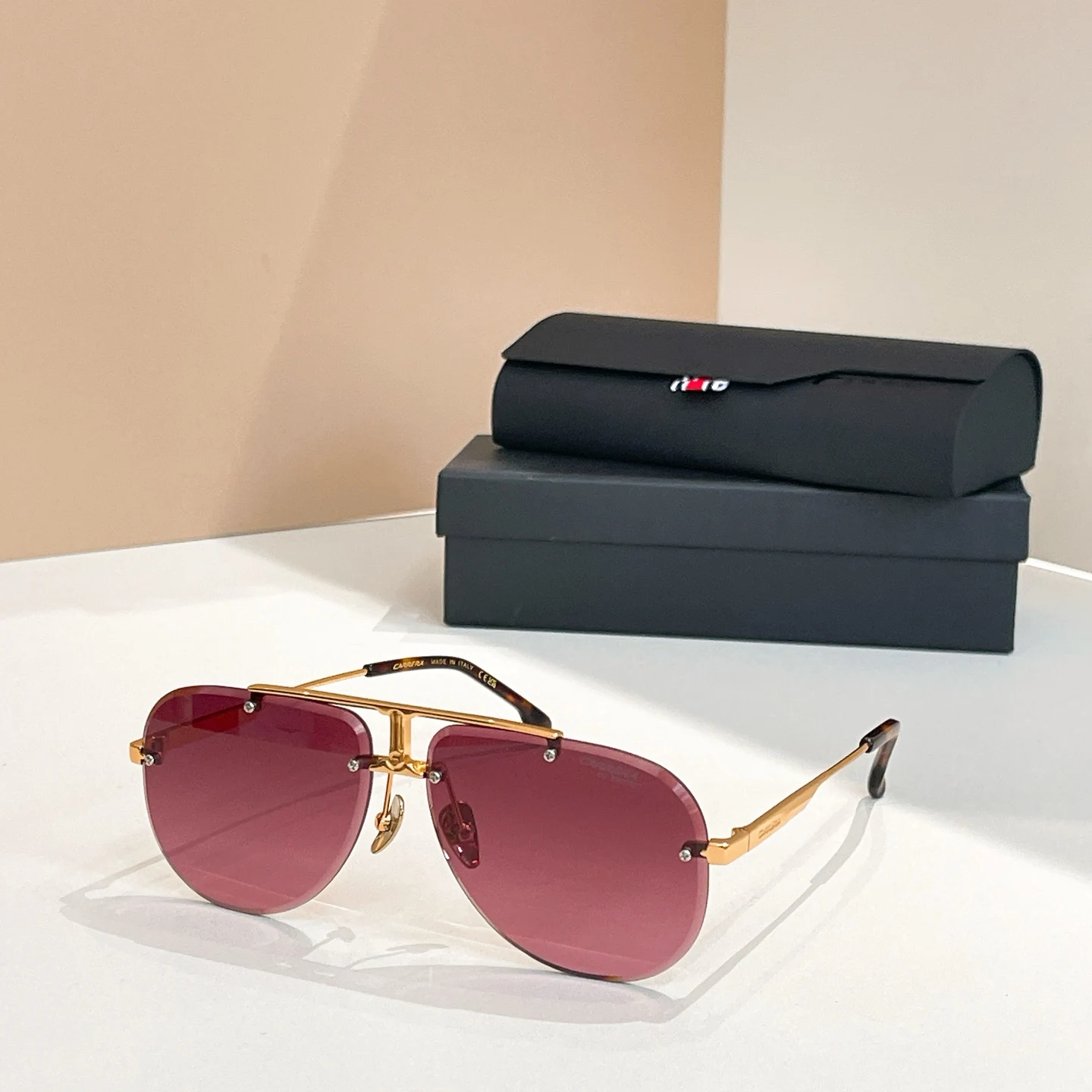 Carrera الرجال العلامة التجارية النظارات الشمسية خمر نظارات شمسية الرجال النساء كبيرة مربع كبير الحجم الملونة في الهواء الطلق الرياضة القيادة نظارات CA1052