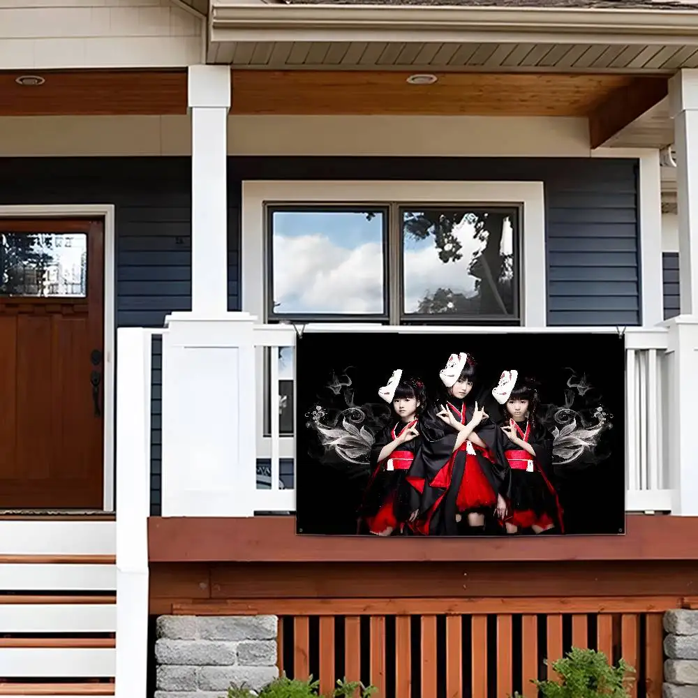 B-Babymetal Japanese Pop Group Music Star Flag Custom Flags Wall Hanging Tapestry Outdoor Decorative flag Background Blanket