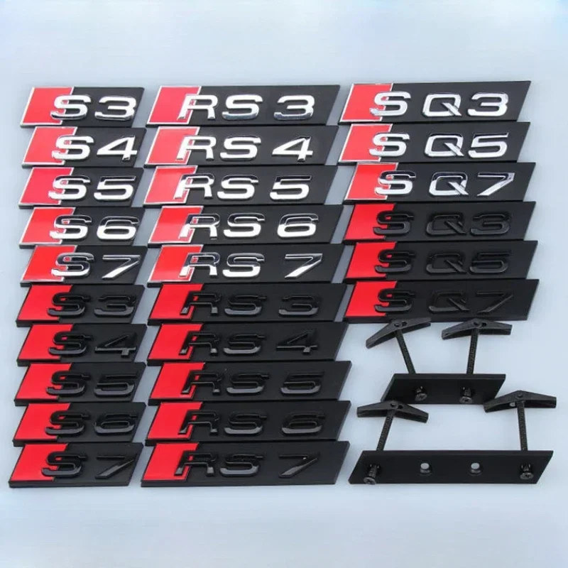 

1 шт., значок передней решетки автомобиля из АБС-пластика, логотип, внешняя модификация, аксессуары для Audi S4 S3 S5 S6 S7 S8 RSQ3 RSQ4 RSQ5 RSQ6 RSQ7 RSQ8