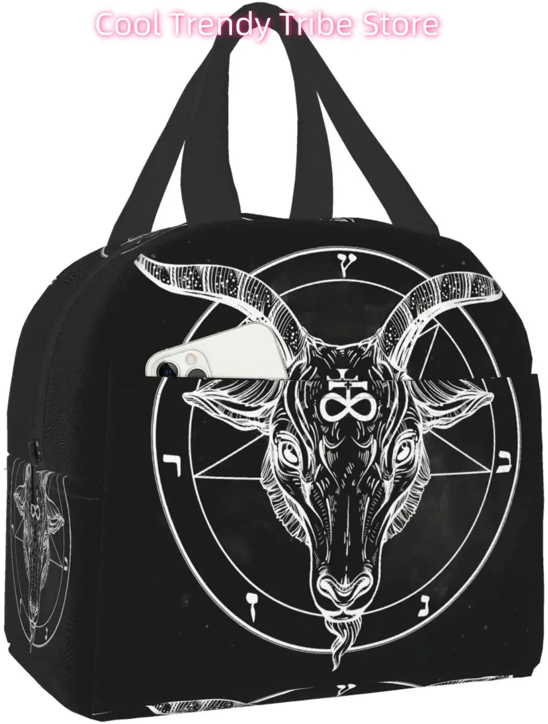 

Обложка с пентаграммой, изолированная сумка для обеда, ланч-бокс для женщин, мужчин и мальчиков