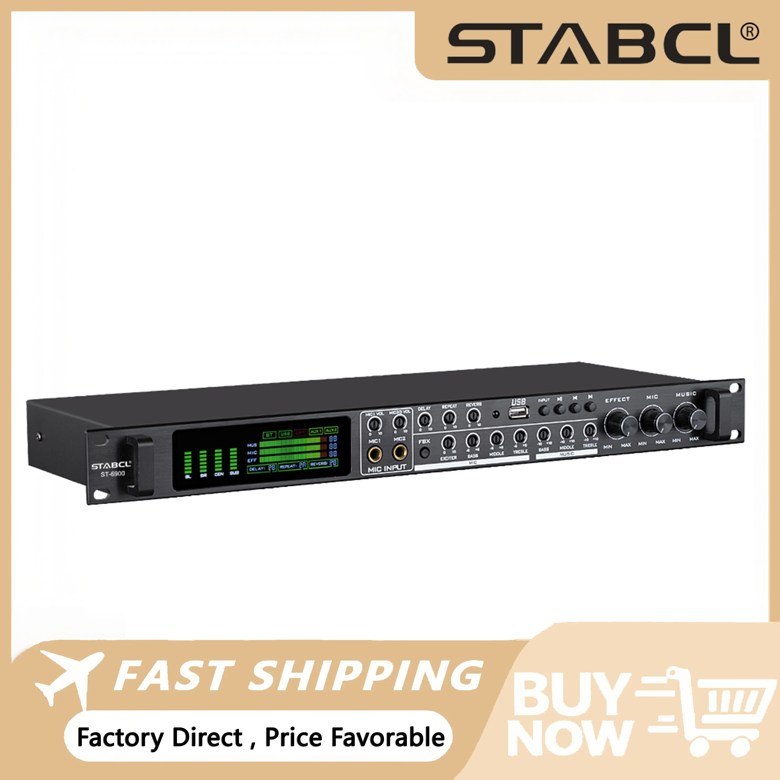 

ST-6900 DSP digital audio processor for professional stage sound equipment