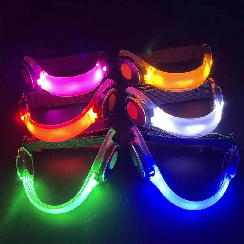 Wrist Light Adjustable LED Armband Night Safety Light Reflective Wrist Bands Running Gear For Cycling Camping Hiking Running