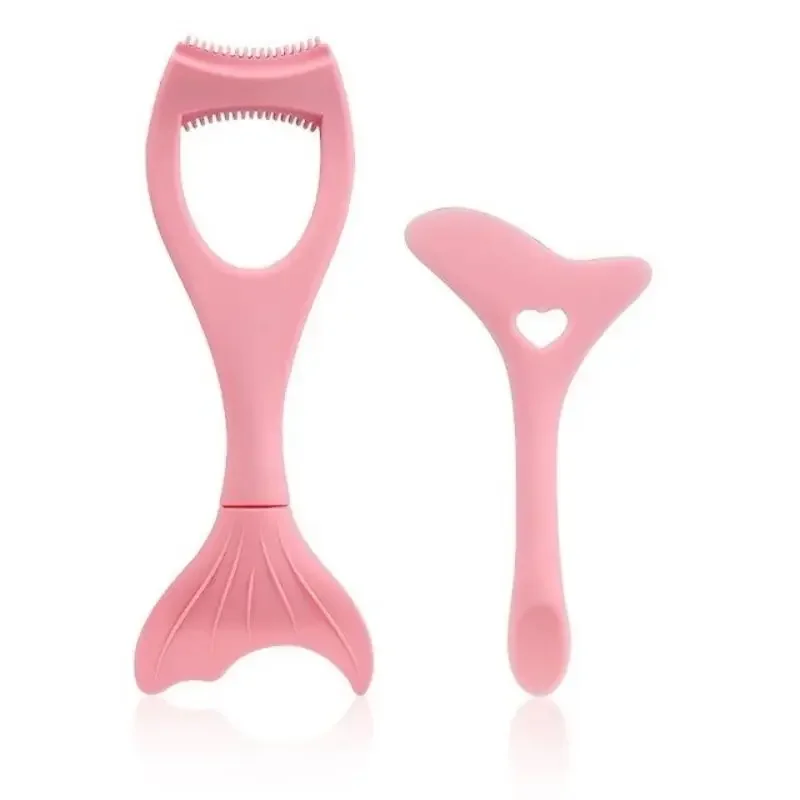 2Pcs Set Winged Applicator Set Resusable Silicone Eyeliner Guide Eyeliner Stencil Mascara Shield Tool for Eye Makeup,Mask Applic