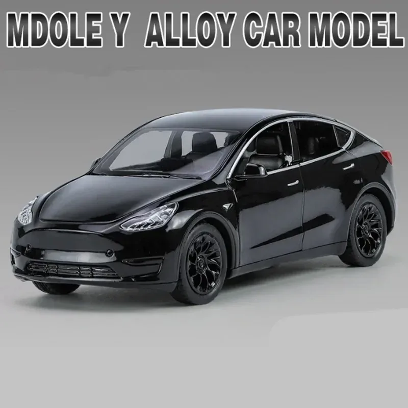 1:32 Tesla Model Y 3 SUV Alloy Car Model Diecast Metal Vehicles Car Model Simulation Collection Sound and Light kids Toy