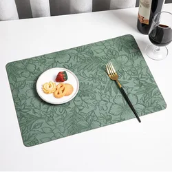 Leather Table Mat Pad Individual Placemats Coaster Non-slip Pad Stand For Mugs Cups Holder Coffee Mat For Dishes Dining Table