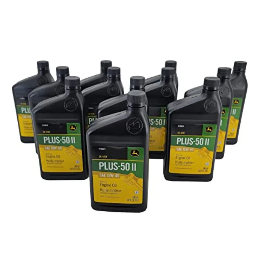 عالي الأداء 12 عبوة 32 أونصة. زيت المحرك Plus50 SAE 15W40 للشاحنات الثقيلة والآلات الصناعية حماية طويلة الأمد E #4