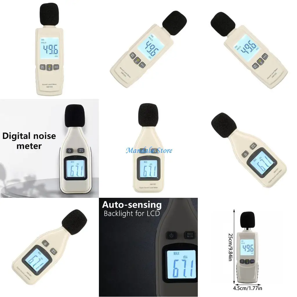 

U2JC Professional Decibel Meter Reliable Environmental Sound Monitoring Device ABS