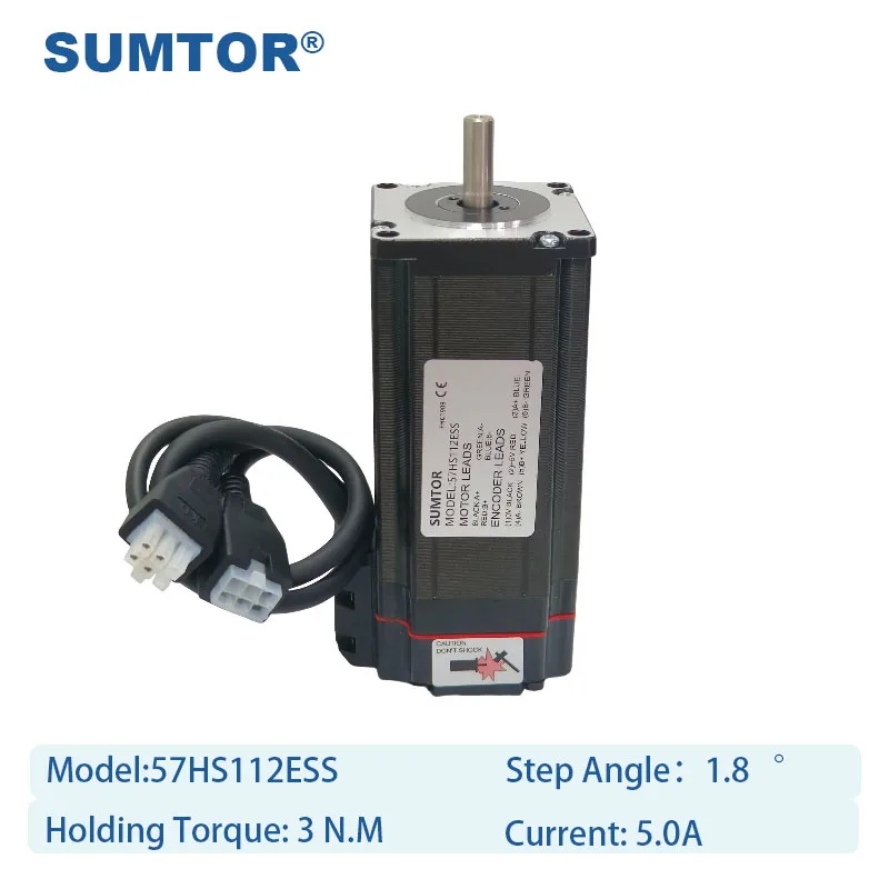 57HS112ESS Grande Torque 3N.m SUMTOR Alta Qualidade Nema 23 Motor de Passo de Circuito Fechado e Driver para Máquina CNC