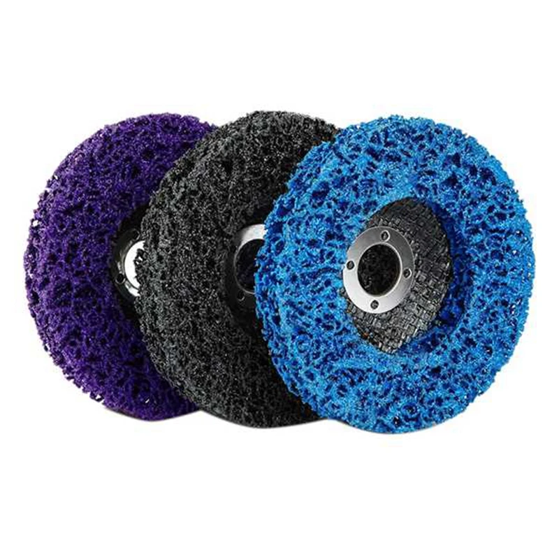 

3Pcs Disc Abrasive Wheel For Cleaning And Removing Paint And Rust (1X Black, 1Xblue, 1X Purple)