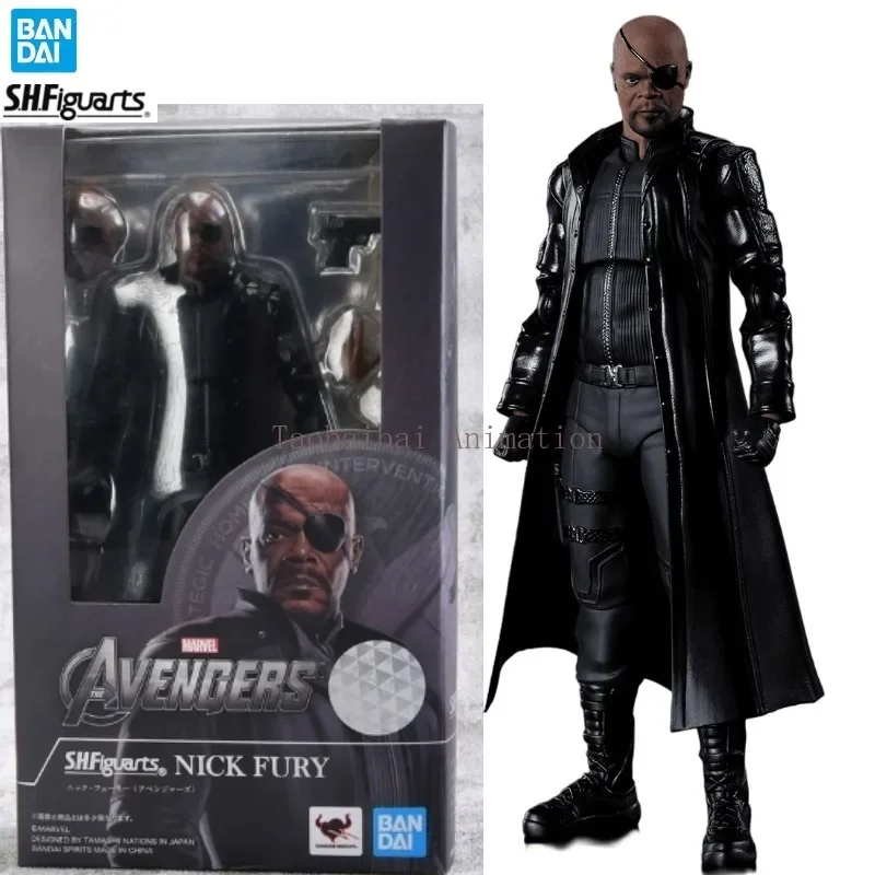 

Bandai Original S.H.Figuarts American Marvel Movie Avengers-Nick Fury Model Action Figure Collection Gift