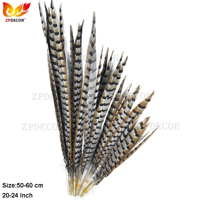 

ZPDECOR 55-60CM 22-24 Inch Pheasant Feathers Natural Pluma