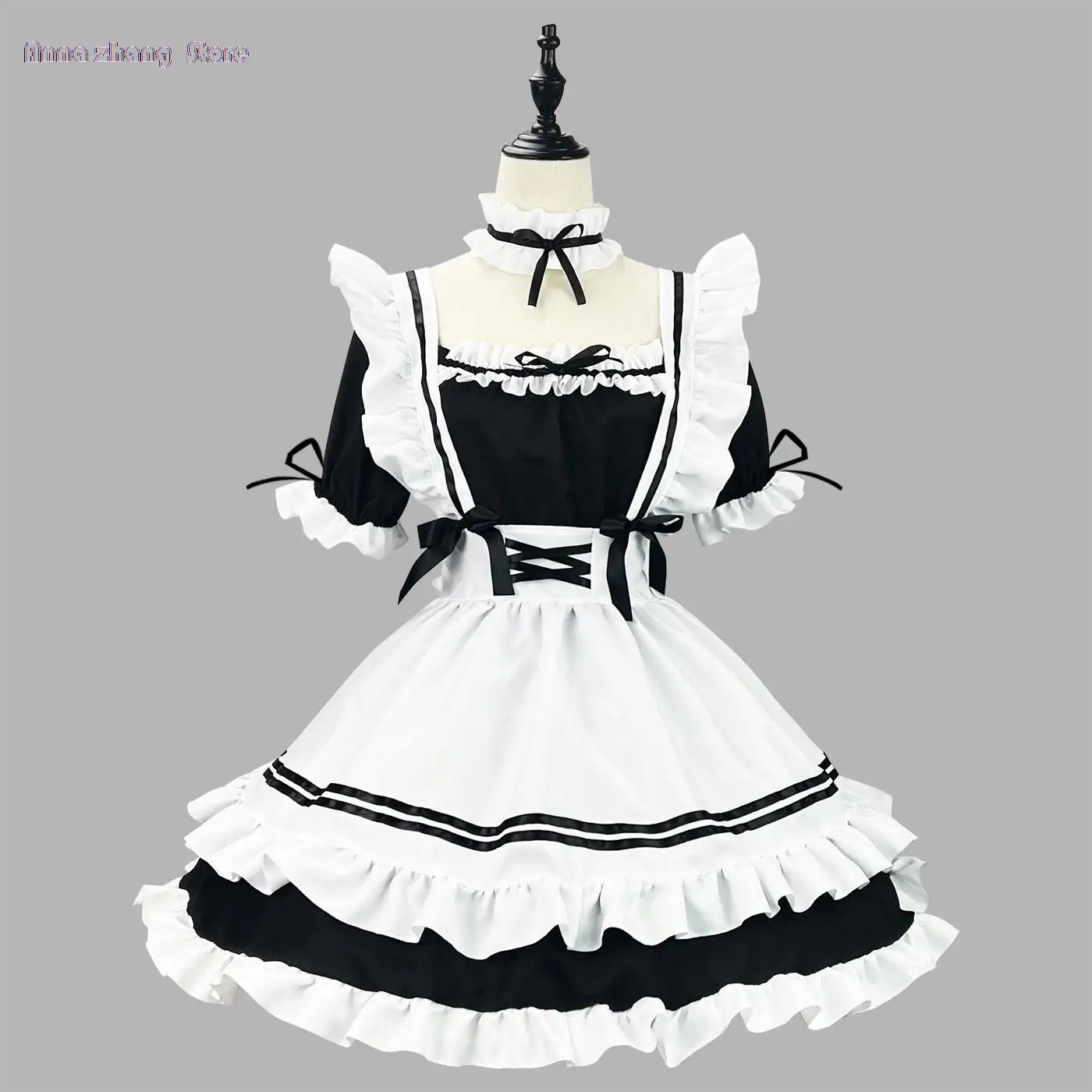 Japanese Maid Uniform Lovely Girl Student Lolita Dress Cosplay Costume Sweet Cute Cat Cafe Princess Harajuku Kawaii Lingerie