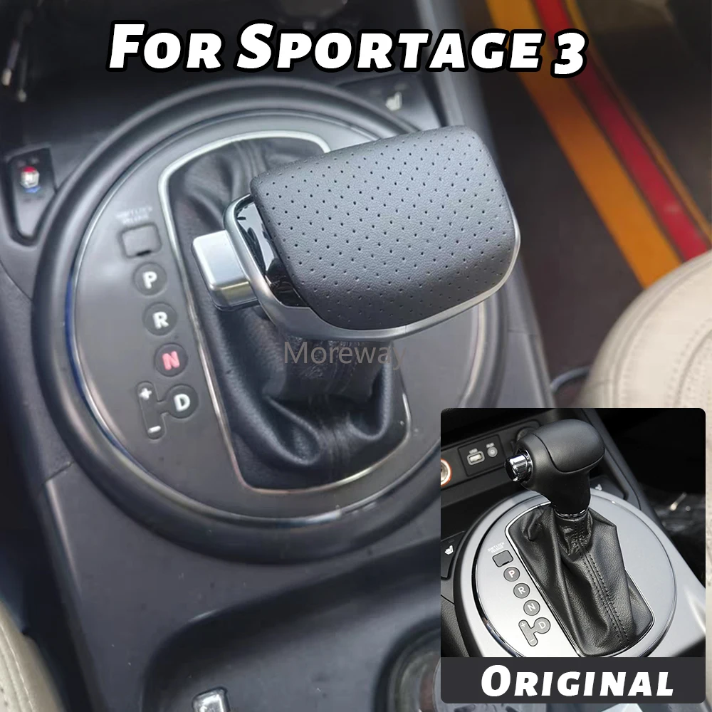 

Кожаный Рычаг переключения передач с обновленным отверстием, ручка переключения передач с кнопкой, Рычажная ручка для Sportage 3 K5 Sorento Cadenza 2016, аксессуары