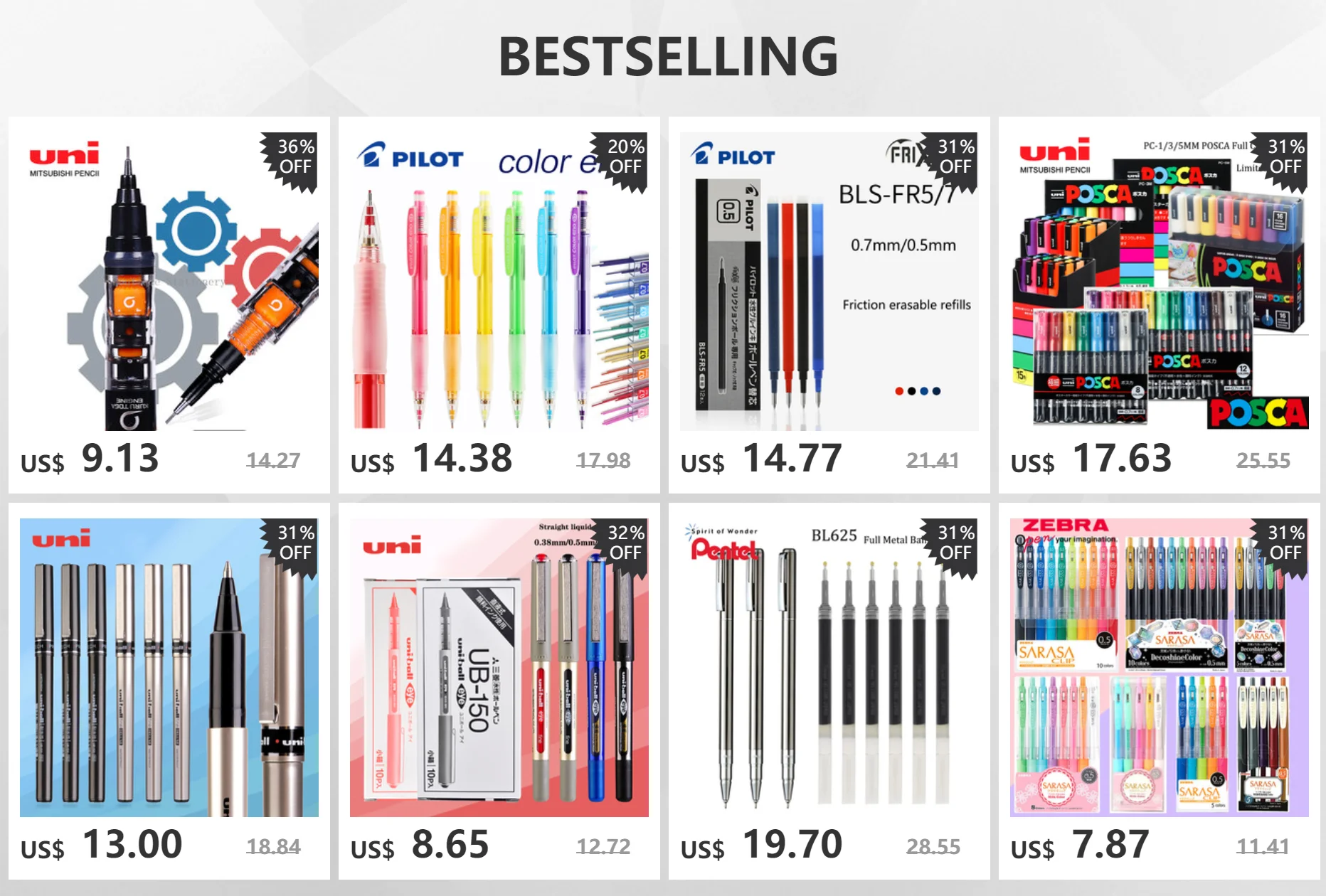 1PCS UNI Kugelschreiber Jetstream Serie Gel Stift Niedrige Reibung Schnell Trocken Glattes Schreiben Schule Bürobedarf 0,38/0,5/0,7mm – Detail 3