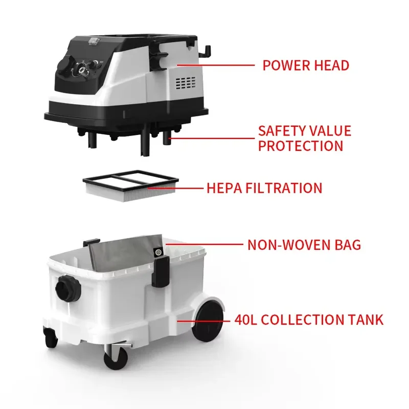 Electric Industrial Vacuum Cleaner Wet Dry Function Handheld with Water Filter for Household Outdoor Use Heavy Dust