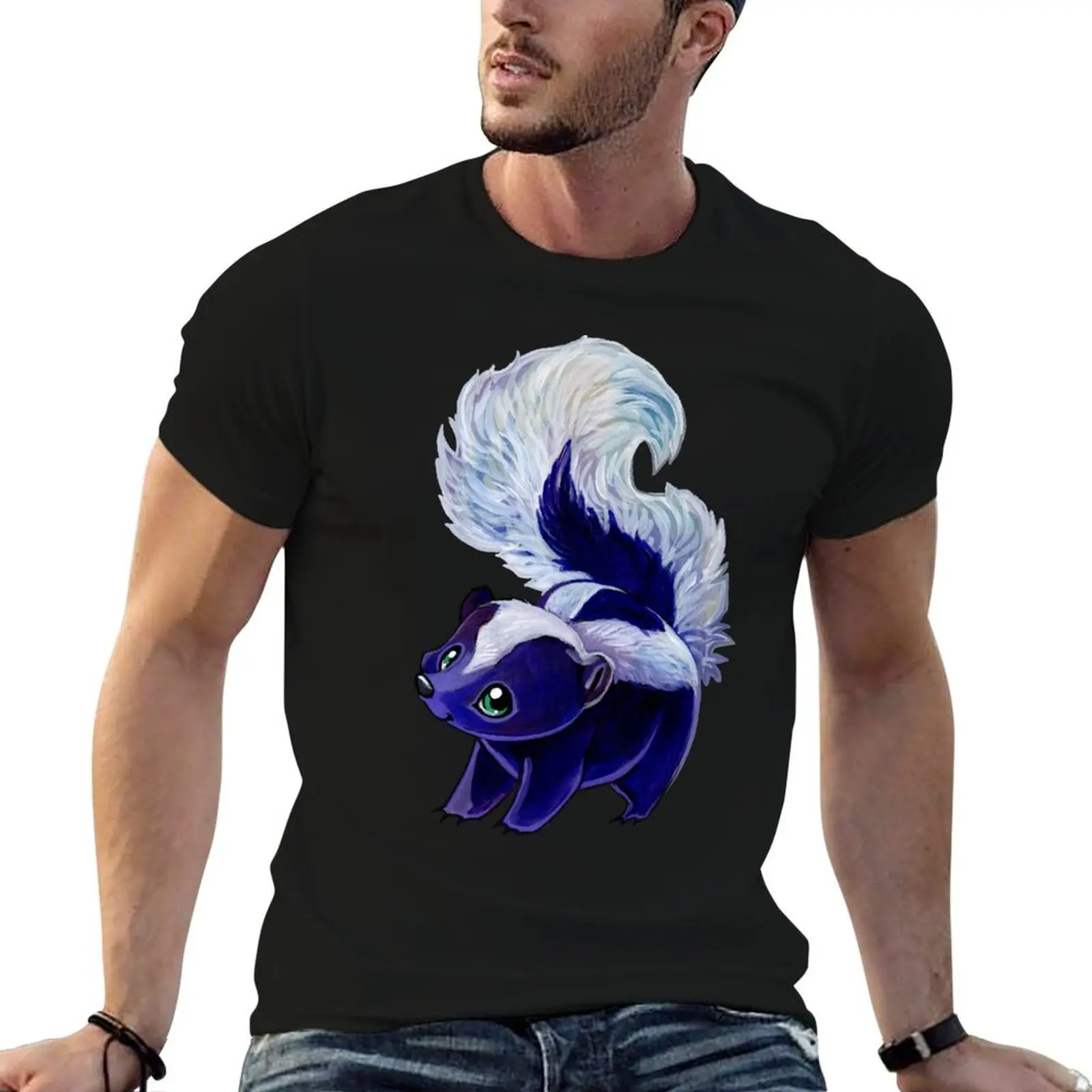 Purple skunk T-Shirt man t shirts high quality luxury brand t shirt man casual t shirt custom print T-shirt