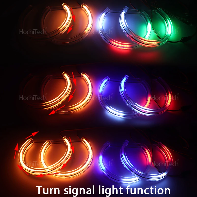 APP Dynamic Angel Eyes Rings Light DRL with Turn Signal Light for BMW 3 5 7 Series E36 E46 E39 E38 728i 740d 325i 328i 740i 730d view 4