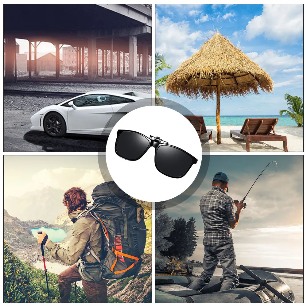Polarized Flip Up Clip on Sunglasses UV Protection Fishing Glasses Men Women Driving Cycling Glasses Photochromic Sunglasses - Image 2