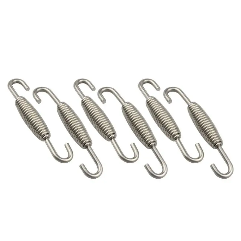 

Motorcycle exhaust pipe modification accessories silver spring double movable fixed exhaust pipe special spring