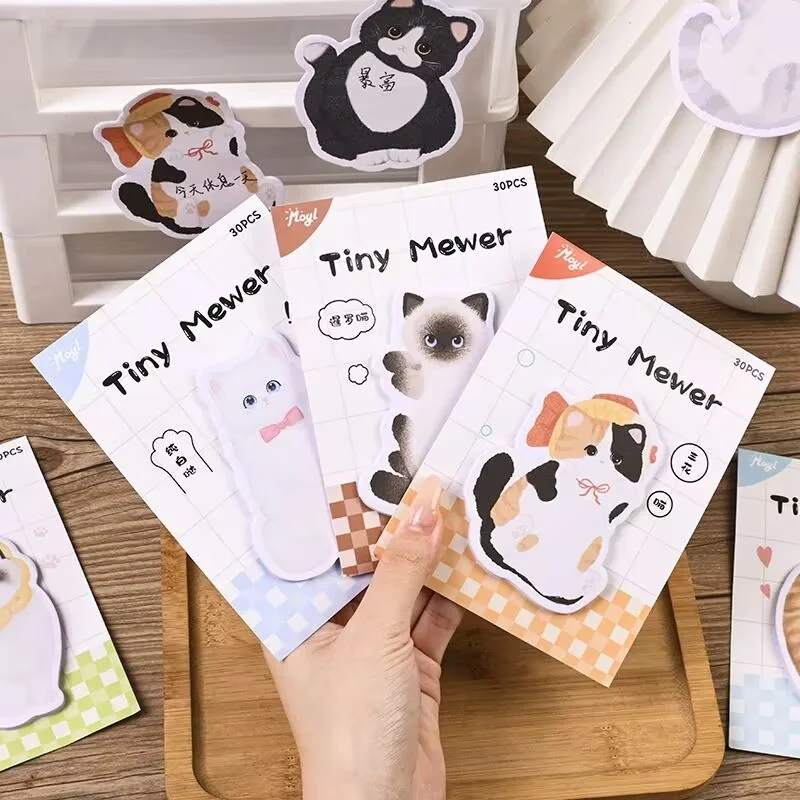 40pcs/lot Kawaii Cat Memo Pad Sticky Notes Cute N Times Stationery Label Notepad Bookmark Post School Supplies