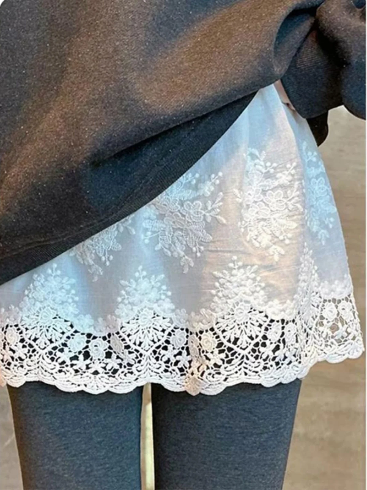 

Женская кружевная юбка из ткани «шаркскин» с высокой талией, А-силуэт, для повседневной носки, в стиле кэжуал, средней длины, базовый слой