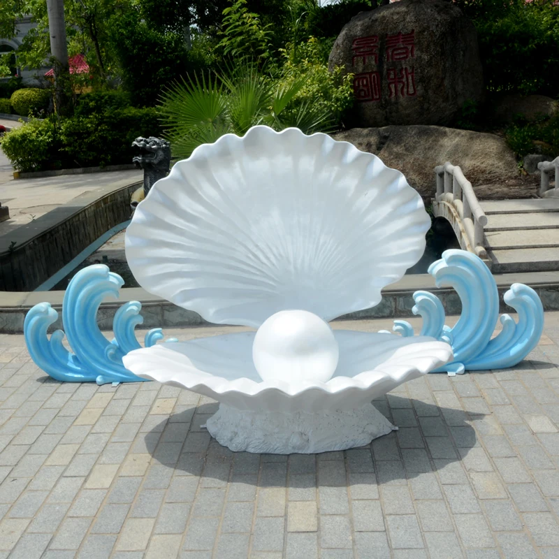 FRP Simulation Shell Sculpture Ocean Theme Wedding Wedding Stage Props Scallop Ornament Decorative Sketch