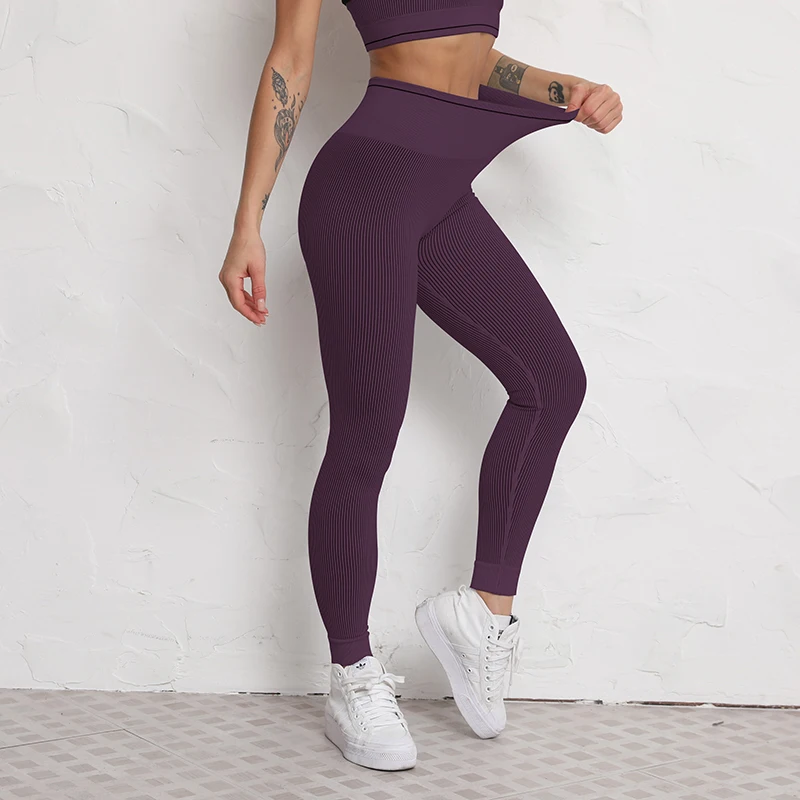 

2022 Seamless Ribbed Yoga Sports set Alphalete Fitness wear women's fitness Yoga pants