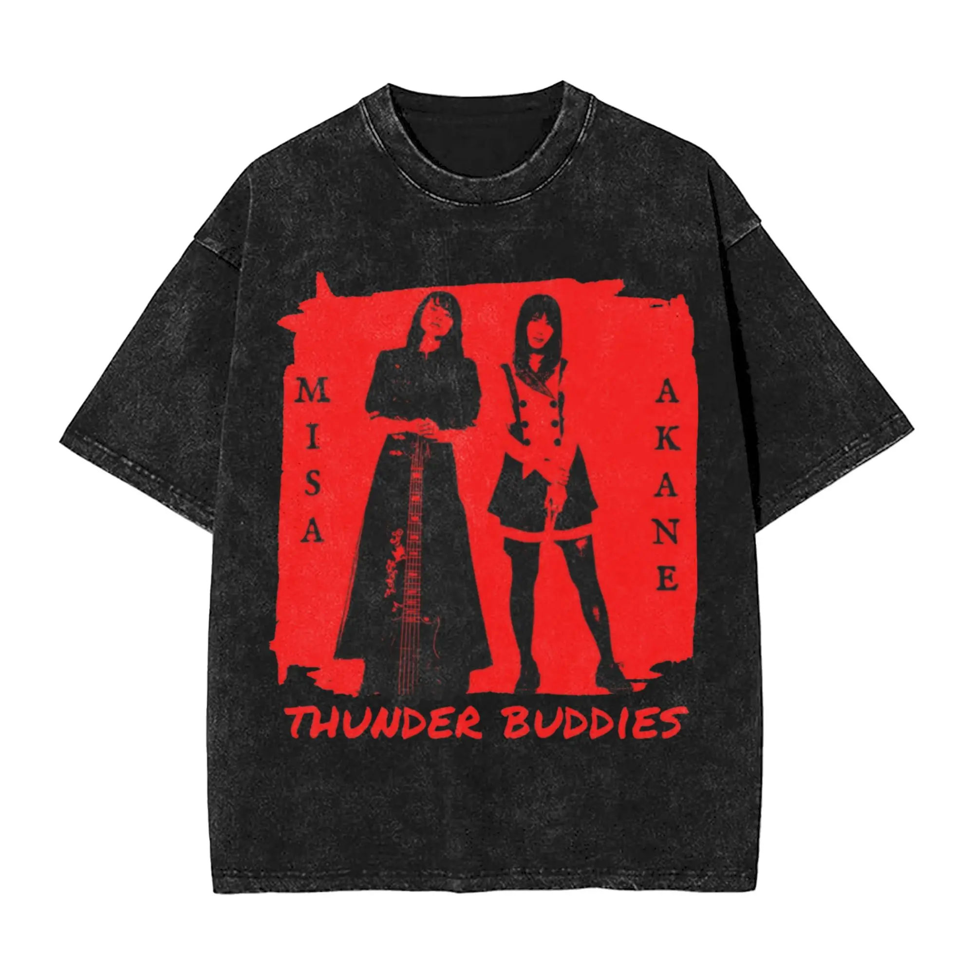 

Band Maid Thunder Buddies Washed T Shirts Streetwear Hip Hop Novelty T-Shirts Tees Men Women Short Sleeve Oversize Summer