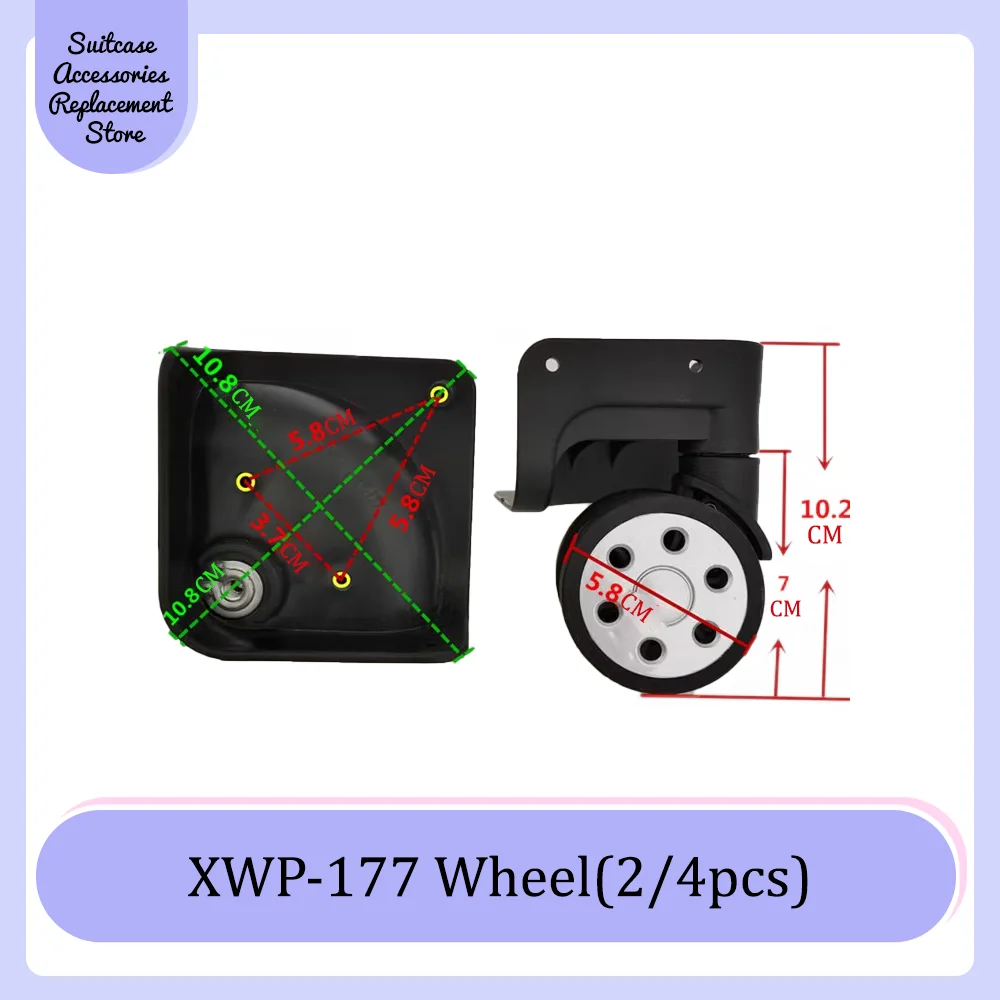 

XWP-177 Universal Wheel Replacement Suitcase Smooth Silent Shock Absorbing Durable Convenient Wheel Accessories Caster Wheels