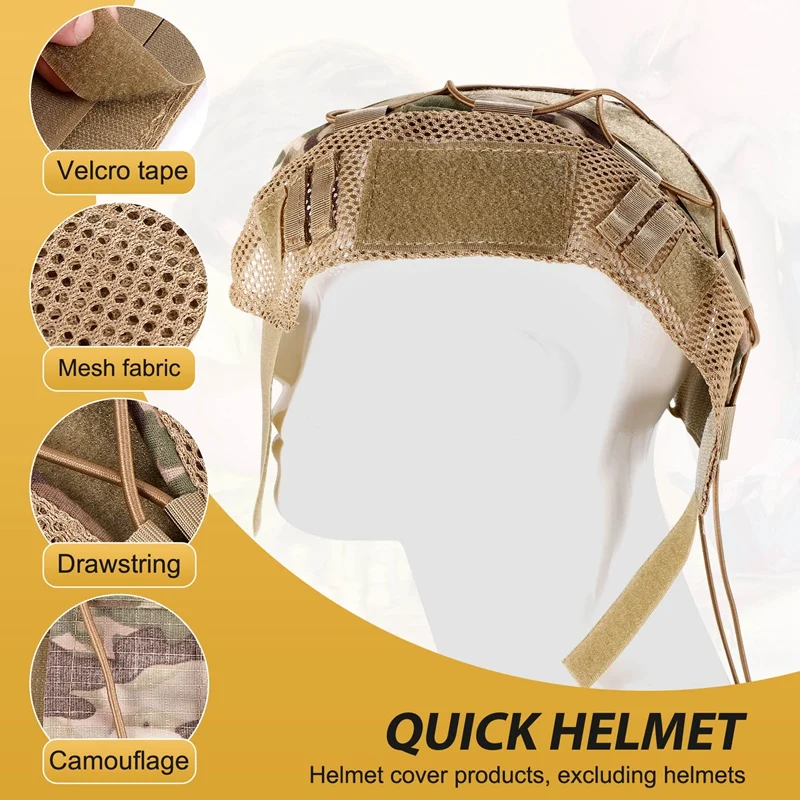 Copertura mimetica per casco da combattimento veloce per casco rapido tipo MH/PJ casco da caccia G Gear casco veloce