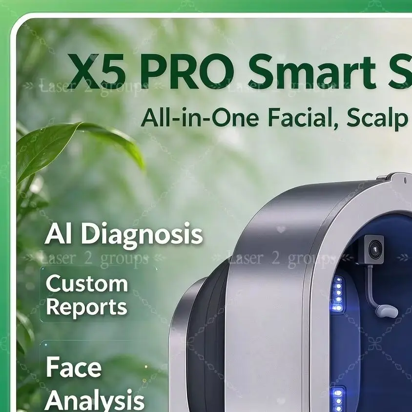 3D Facial Skin Analyzer Machine 21.5 Inch X5 Pro AI Hair Analysis 8 Light Spectrum Skin Analysis Scanner Business Beauty Machine