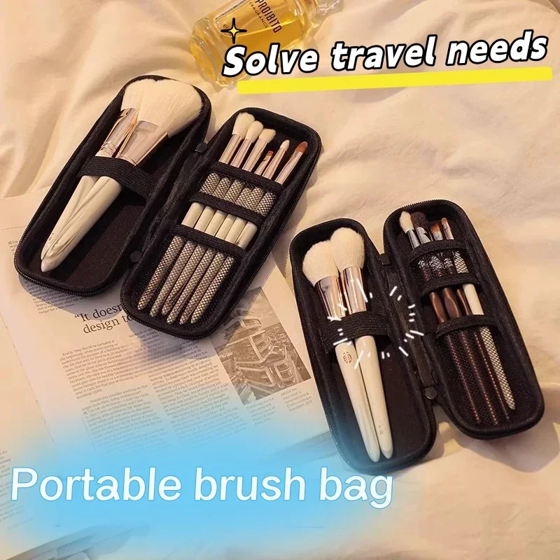 1pcs cosmetic bag portable new storage bag large-capacity travel brush eyebrow pencil eye shadow brush bag sundry storage.