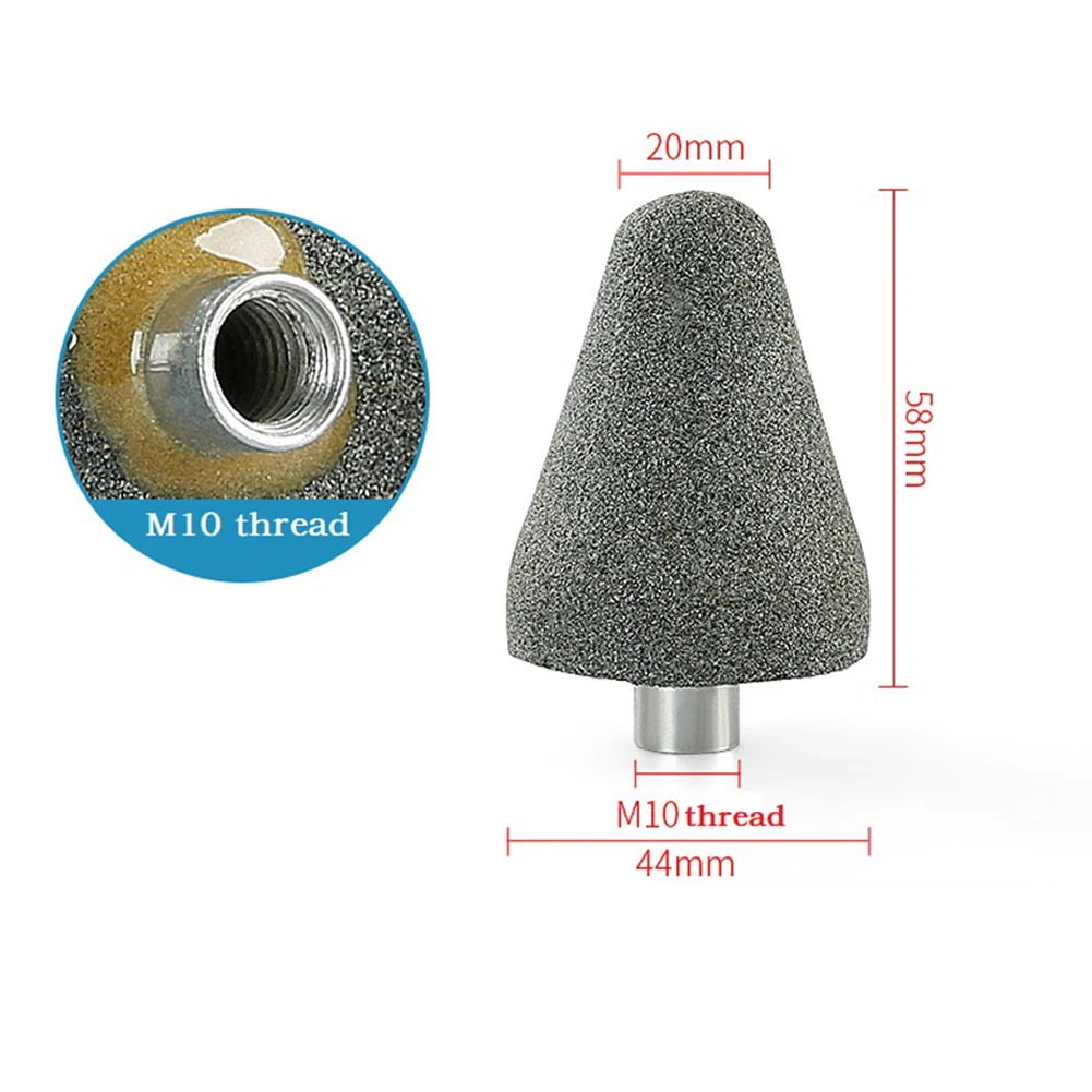 1 Pc Grinding Wheel Head M10 Thread Chamfer Countersink Bits 70grit For Stone Carving Polishing Rotary Tools Power Grinder Parts