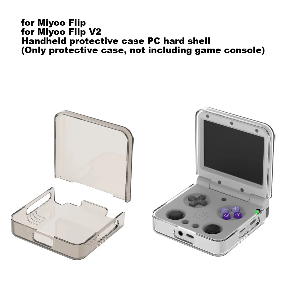 Games Console Hard Case PC Shock-Absorbing Anti-Scratch Split Protective Cover For Miyoo Flip V2 Handheld Game Console Accessory - Image 2