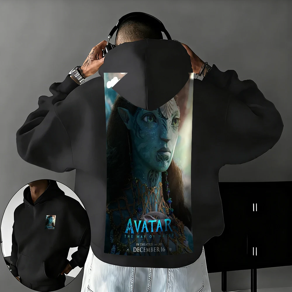 

2025-26 осень/зима Аватар из чистого хлопка, индивидуальные толстовки, уличные крутые толстовки для пар, толстовки Y2k, товары для фильмов