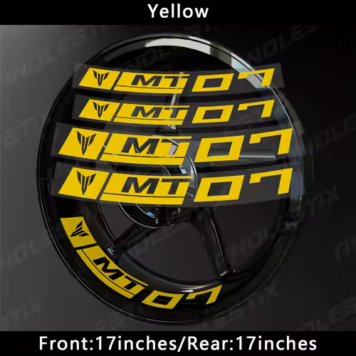 AnoleStix Reflective Motorcycle Wheel Sticker Hub Decal Rim Stripe Tape For YAMAHA MT-07 MT07 - Image 13