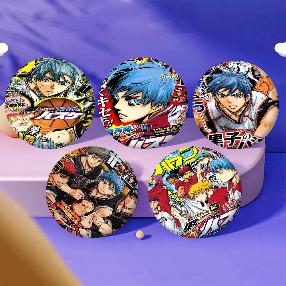 Anime Kurokos Basketball Cartoon Broschen Anime Abzeichen Runde Handgemachte Brosche Anstecknadeln Schmuck Für Rucksack Kleidung Geschenke