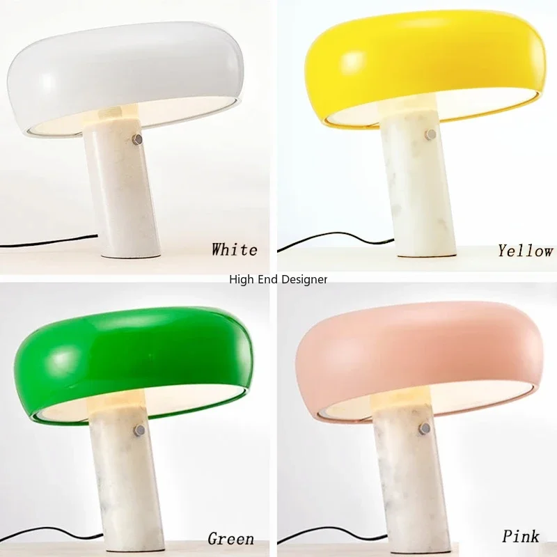 Lampe de bureau en marbre pour chambre à coucher, design de luxe italien, lampes de table à LED modernes pour étude d'enfants, lumières décoratives pour salon