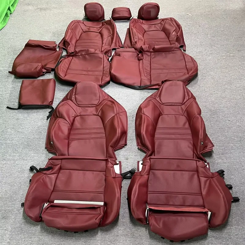 

Full Set Luxuy Leather Seat Cover Customized Colors Patterns and Logos for Cayenne 957 958 9Y0 Panamera 970 971 Macan 911