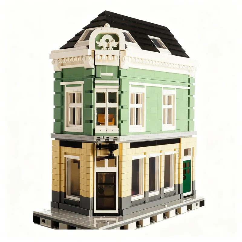 2108pcs MOC Fashion Store Modular Streetscape Model Building Blocks Architecture Brick Creative Idea Kids Christmas Gift Toy