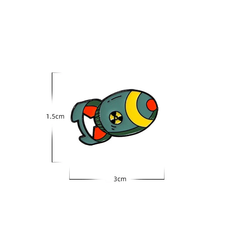 Cute Cartoon Bomb Enamel Brooch Creative World Peace Gift Lapel Pin Badge Backpack Clothing Hat Accessories