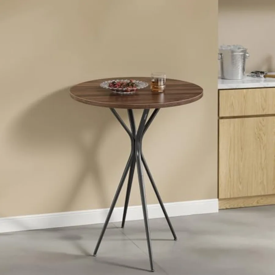 

Bar Table, Round Cocktail High Top Pub Bistro Table for Events Party, Kitchen Dining, Home Bar, 23.6 x 23.6 x 41.3 Inch, Metal
