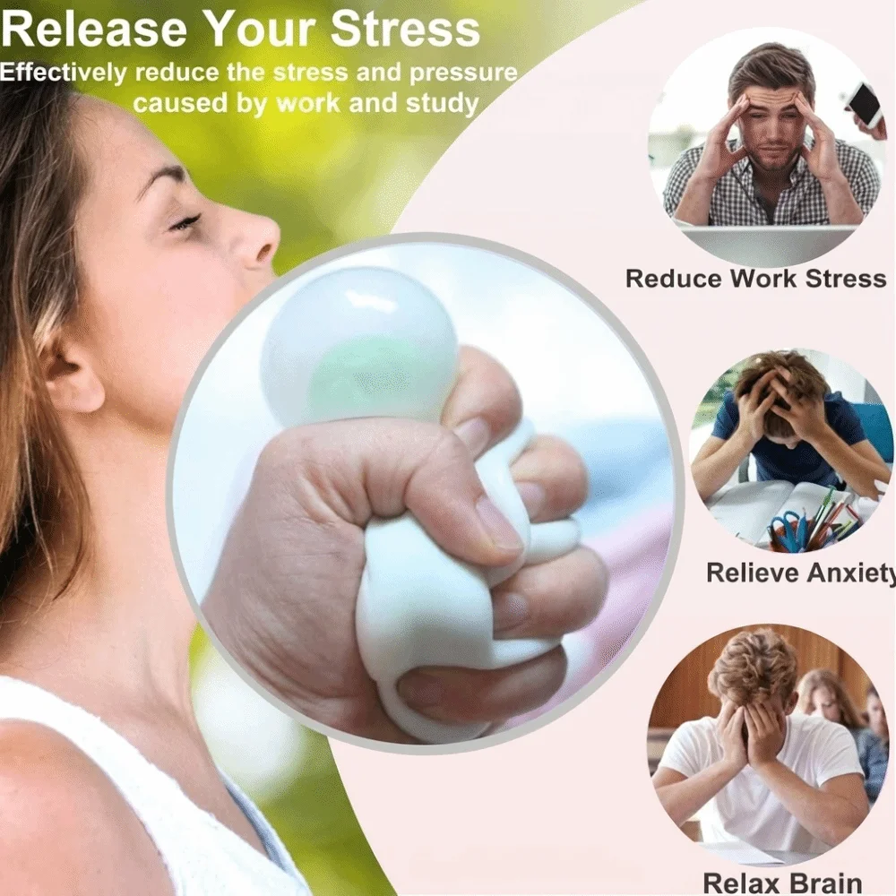 1 Set Fun Tear Resistant DIY Craft Supplies Clear Refillable Handmade Craft Empty Ball Skin TPR Clear Fidget Ball Stress Relief